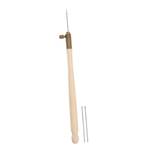 FONDOTIN Stickerei Häkeln Rollladen-stickset Perlenstickerei-nadeln Stickperlen Wäscheklammer Tambour-stickhaken Tambourhakennadeln Rollladenhaken Stickwerkzeuge Holz Beige von FONDOTIN