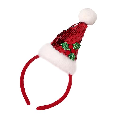 FONDOTIN Weihnachtsmütze Stirnband Weihnachtsstirnbänder Weihnachtsmützen Für Weihnachtsmannmütze Stirnband Weihnachtskopfbedeckung Weihnachtsmütze Für Mädchen Feiertags Stirnbänder von FONDOTIN