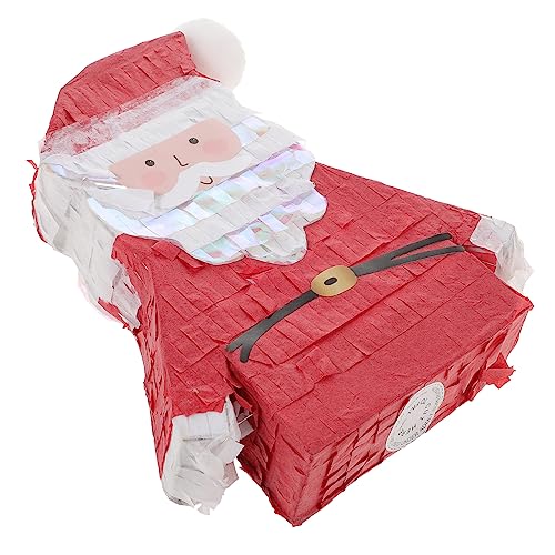 FONDOTIN Weihnachtspinata Weihnachtskugeln Mini-pinata Weihnachten Masse Weihnachten Mini-weihnachts-piñata Weihnachtspinha Mini-weihnachtspiñata Weihnachtsbänder Im Freien Minis Papier Rot von FONDOTIN