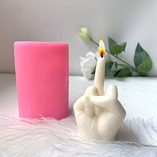 Kerzenformen 3D Mittelfinger Kerzenformen Silikonform Kerzen, silikonformen gießformen Kerzen Formen Silikon für Herstellung Kerzen, Aromasteinen, Schokolade, Seife für Partys von FONDUO