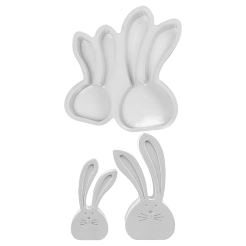 Silikonform Ostern, Silikon Gießform Ostern Hase Silikonformen Gießformen Frühling Giessformen Silikon Gießformen Ostern Silikon Formen Gießform Ostern Gipsform Osterhase für Party Heimdekoration (A) von FONDUO