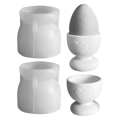 Silikonform Ostern Eierbecher Silikonformen Gießforme Ostern Silikon Gießform Eierhalter Gipsformen zum Gießen Ostern Giessform Silikon für Frühling Wohnzimmer Esstisch Deko (Ax2) von FONDUO