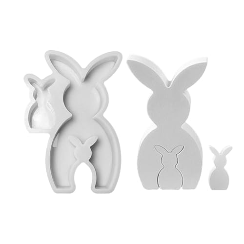 Silikonform Ostern Gießformen Silikon Frühling Giessformen Ostern Hase Silikon Formen zum Gießen Silikonformen Gießformen Silikon Gießform Gipsformen für DIY Seife Handwerk (Klein) von FONDUO