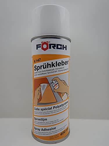 FÖRCH K147 SPRÜHKLEBER KLEBER KLEBSTOFF LEDER STOFF STYROPOR HIMMEL 400ML (1) von FORCH