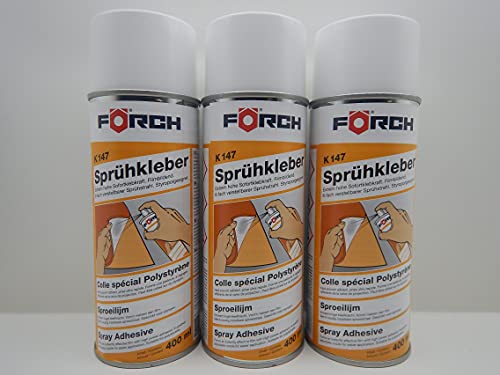 FÖRCH K147 SPRÜHKLEBER KLEBER KLEBSTOFF LEDER STOFF STYROPOR HIMMEL 400ML (3) von FORCH