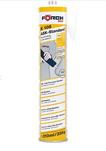 FORCH K105 ECO Scheibenkleber 310ml Kartusche Hochmodulig Schwarz Epoxidharz Autoscheibenkleber von FORCH