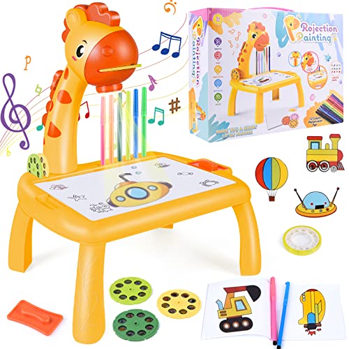 FORMIZON Projektion Zeichentafel Kinder, Zeichenprojektor für Kinder von 3-9 Jahren, Zeichenbrett Projektor Kinder Tisch, Tischplatte Smart Projektor Malset, Trace and Draw Toy Lernen Lernspielzeug von FORMIZON