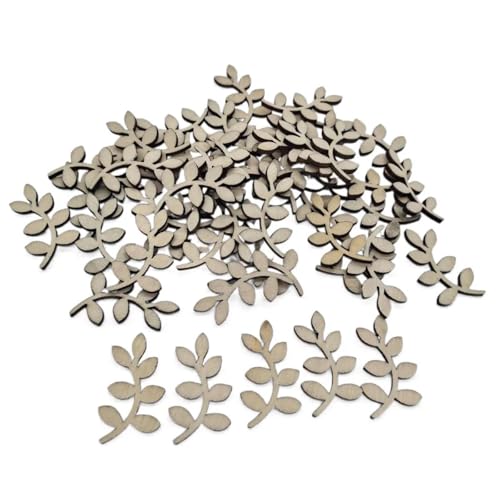 Holzstücke, unlackierte Holzstücke, Dekorationen, Bastelbedarf, ausgehöhlte Blätter, Blumen, blanko, Holzausschnitte für Kunstprojekte, 20 Stück Holzstücke, unlackierte Holzstücke, Dekorationen, Bastelbedarf, ausgehöhlte Blätter, Blumen, blanko, Holzausschnitte für Kunstprojekte, 20 Stück von FOSANGNANTU