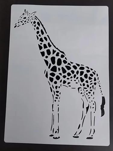 Schablonen zum Malen, 21 x 29 cm, Giraffe, wiederverwendbar, Malvorlagen, Zeichenschablone zum Malen auf Holz, Wand, Möbel, Stil 5 von FOSANGNANTU