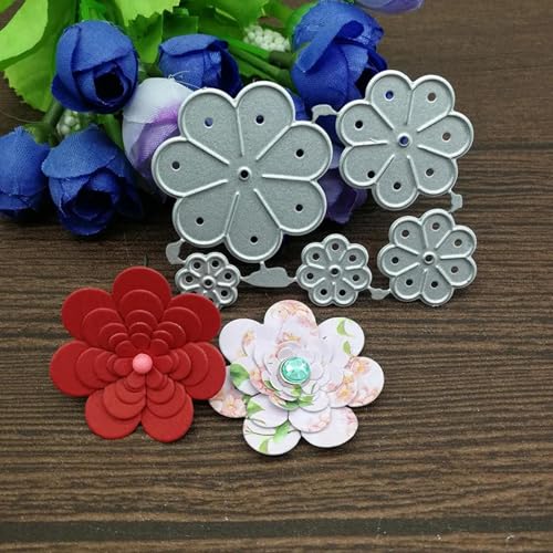 Stanzformen, Kartenherstellung, 4,8 x 6,5 cm, Blumen-Metall-Stanzformen für Scrapbooking, dekorative Prägung, Handarbeitsvorlage von FOSANGNANTU