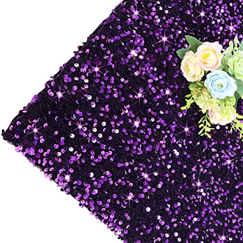 FOTSHARER 91 cm lila Paillettenstoff Glitzer Samt Stoff von The Yard Pailletten bestickter Stoff für Kleid Kleidung Glänzend Große Pailletten Material für handgefertigte Kostüme Dehnbarer Sequenzstoff FOTSHARER 91 cm lila Paillettenstoff Glitzer Samt Stoff von The Yard Pailletten bestickter Stoff für Kleid Kleidung Glänzend Große Pailletten Material für handgefertigte Kostüme Dehnbarer Sequenzstoff von FOTSHARER