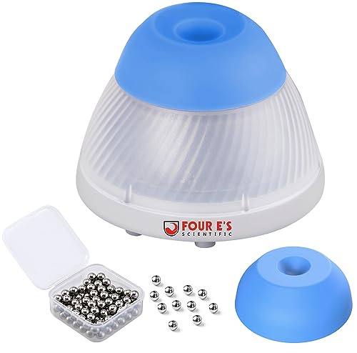 FOUR E'S SCIENTIFIC Vortex Mixer mit 100-pcs Stahlkugel, schnelles Mischen Touch Mode, 5.5 mm Orbit und 5000 Drehzahl, Vortex Shaking Mixer für Acrylfarbe Nagellack Labor Reagenzglas von FOUR E'S SCIENTIFIC