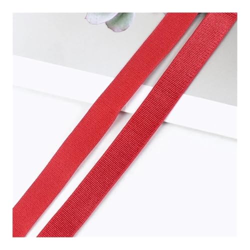 FOVAOK 10/20 Meter, 6 mm-25 mm Nylon-Gummibänder für BH-Träger, Gummiband, Gurtband, Schultergurt, DIY, Kleidung, Dekoration, Nähzubehör (rot, 20 m _ 10 mm) von FOVAOK