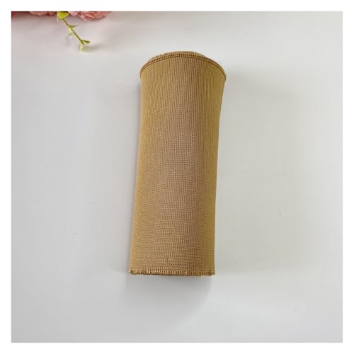 FOVAOK 14 cm breiter Rippstrick-Saum, Bündchen, Jackenkragen, Bekleidungszubehör, gestreifter Stoff, Säume, elastischer Bund (Khaki) von FOVAOK