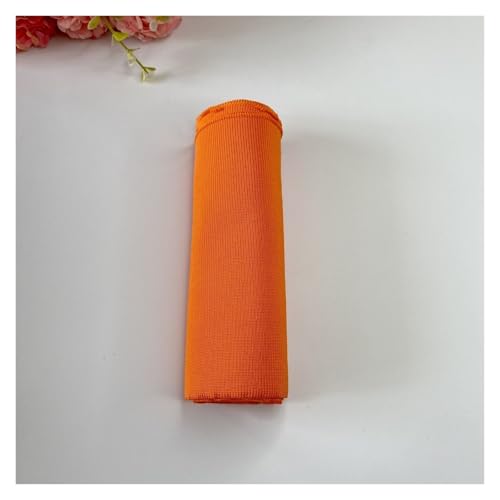 FOVAOK 14 cm breiter Rippstrick-Saum, Bündchen, Jackenkragen, Bekleidungszubehör, gestreifter Stoff, Säume, elastischer Bund (orange) von FOVAOK