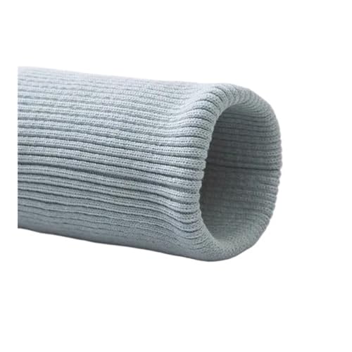 FOVAOK 40 x 7 cm elastischer Strickstoff aus Baumwolle, breite Rippe, für Heimwerker, Kleidung, Manschetten, Hoddies, Handarbeiten, Nähen, Beinöffnungsmaterialien (hellblau) von FOVAOK