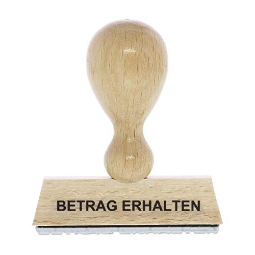 Holzstempel BETRAG ERHALTEN (60x10 mm - 1 Zeile) von FOXCUP