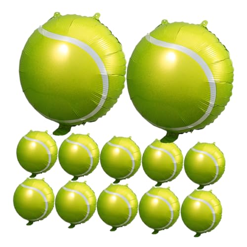 12 Stück Tennisballons Tennis Geburtstagsballons Geburtstagsparty Ballons Tennis Förmige Ballons Geburtstags Tennisball Ballons Aufblasbare Tennisbälle Tennisbälle FOYTOKI von FOYTOKI