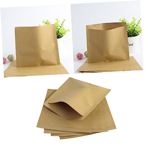 200st Braune Kraftpapiertüten Lebensmitteltüten Aus Zellophan Papiertüten Für Süßigkeiten Leckerlibeutel Aus Kraftpapier Leckerlitüten Aus Gewachstem Papier Mini-geschenktüte Brown FOYTOKI von FOYTOKI