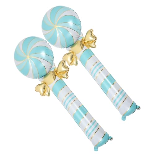 2st Zuckerstangenballons Candyland-partyzubehör Folienballons Für Den Urlaub Runder Lutscherballon Ballons Aus Zuckerstangen Weihnachtsballon Zuckerstangen Aufblasen Aluminiumfolie FOYTOKI von FOYTOKI