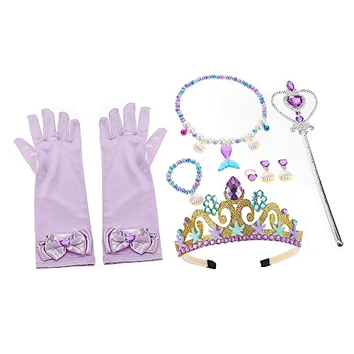 FOYTOKI 1 Set Mermaid Mädchen Schmuck Kinder Halskette Mädchen Ring Armband Ohrring Für von FOYTOKI