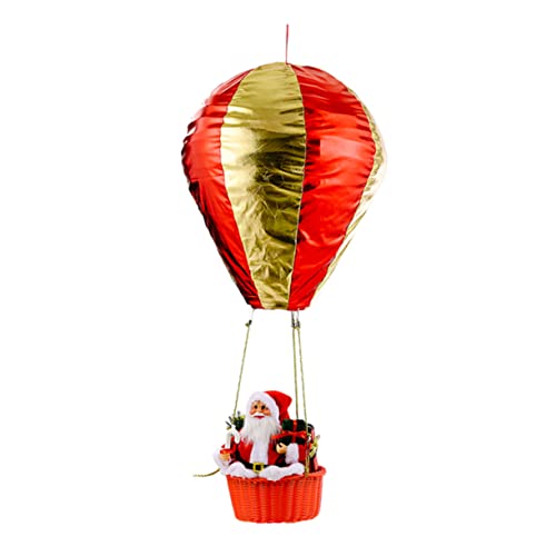 FOYTOKI Weihnachtsmann Heißluftballon Weihnachtliche Decken Dekoration Für Festliche Stimmung Xmas Party Ornament Und Weihnachtsdeko Für Stimmungsvolle Feiern von FOYTOKI