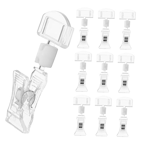 FOYTOKI 10 Stück Acryl Preisschild Clips Drehbare Display Halter Für Regale Und Tische Ideal Für Etiketten Und Merchandise Transparent Robust Und Vielseitig Einsetzbar von FOYTOKI