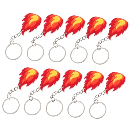 FOYTOKI 10 Stück Pvc Feuerwehrmann Unterstützung Schlüsselanhänger Feuerwehrauto Party Favor Hammer Schlüssel Feuer Party Favors Weste Feuer Schmuck Feuerwehrmann Party Dekorationen von FOYTOKI