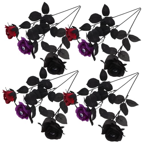 FOYTOKI 12 Stück Künstliche Rosen Mit Augäpfeln Halloween Blumen Halloween Blumenstrauß Halloween Rosenstrauß Hochzeitszeremonie Dekorationen Künstliche Blumen Zur Dekoration von FOYTOKI