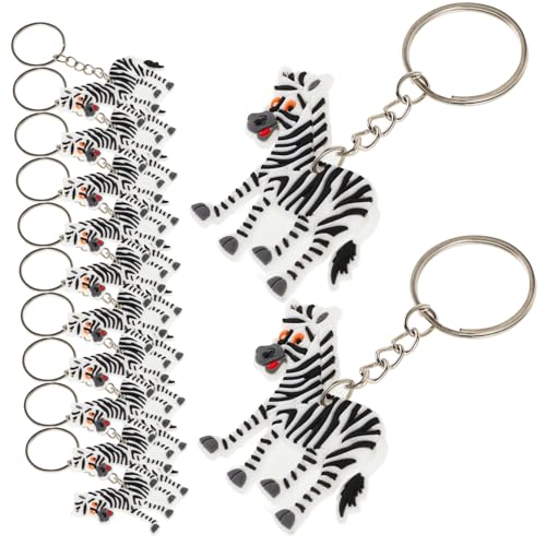 FOYTOKI 12 Stück Zebra Schlüsselanhänger Neuartiger Schlüsselanhänger Taschenanhänger Schlüsselanhänger Zebra Tier Anhänger Zebra Schlüsselanhänger Partygeschenk Tier von FOYTOKI