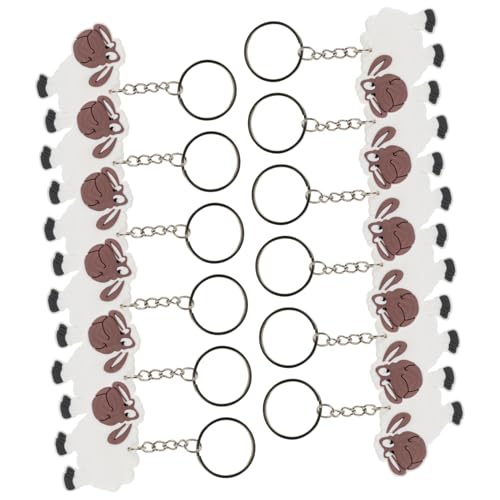FOYTOKI 12St Schlüssel anhänger für Schafe Nutztier Schlüsselanhänger lustige Schlüsselanhänger Tierischer Schlüsselanhänger Cartoon Schlüsselanhänger Schlüsselbund Schaf-Taschen-Anhänger von FOYTOKI