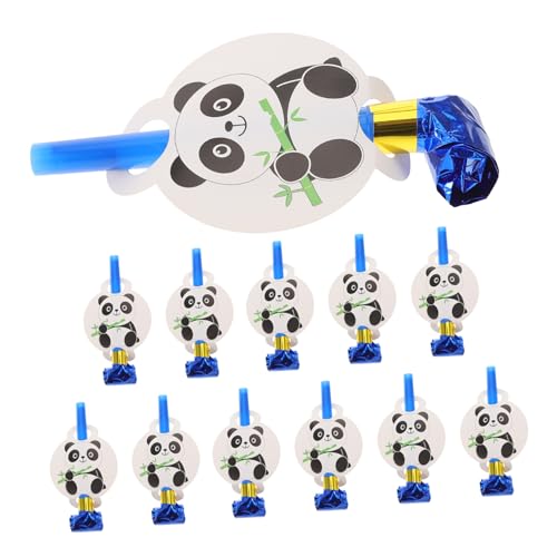 FOYTOKI 12St kinderparty party dekoration Panda Mottoparty Partydekoration lustige Party-Blowouts Geburtstagshorn blasen Blowouts Partygeschenke Blowouts Krachmacher Spielzeug Blasrohr PP von FOYTOKI