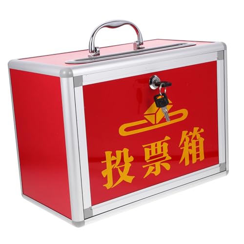 FOYTOKI 1pc Aluminiumlegierung Kanten Für Draw Box Multipurpose Dedizierte Spendenbox (rot) von FOYTOKI