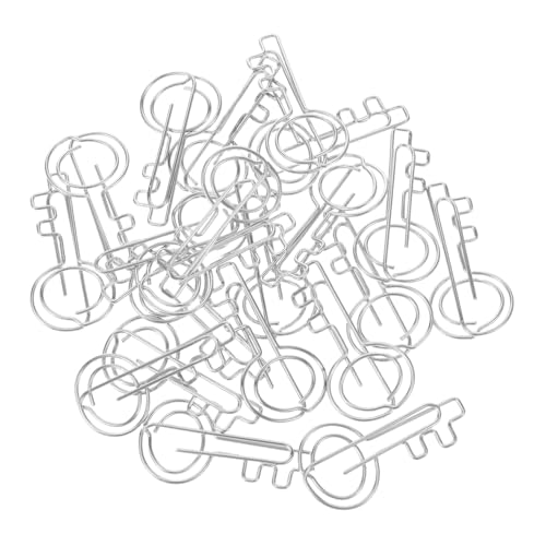 FOYTOKI 20 Stk Mappe Buch Büroklammer Klebebinder Clips Dokumentenklammern Aus Metall Büroklammern Für Hochzeitseinladungen Süße Büroklammern Dekorative Clips Memo-clips Silver Eisen von FOYTOKI