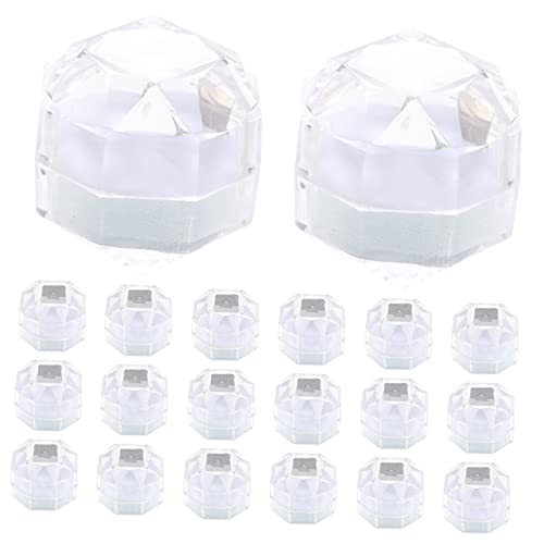 FOYTOKI Schmuck 20 Stück Verpackungsbox Kristalldekor Schmuckverpackungsboxen Hochzeit Schmuckschatulle Vorschlag Ringhalter Ringvitrine Schmuckringbox Tragbare Ringbox Party-Ringetui von FOYTOKI