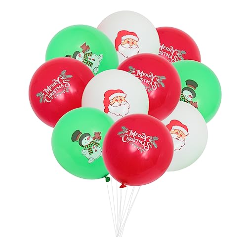 FOYTOKI 30 Stück Weihnachtsmotiv Luftballons Latexballons Für Weihnachtsfeiern Festliche Party Requisiten Bunte Deko Für Feiertagsfeiern Und Feste von FOYTOKI