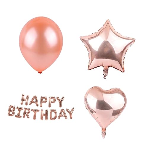 FOYTOKI 37 Stück Roségold Luftballons Set Aus Naturlatex Und Aluminiumfolie Deko Für Geburtstagsfeier 30 Jahre Alt Inklusive Pailletten Luftballons Ideal Für Jugendweihe Und Kommunion von FOYTOKI