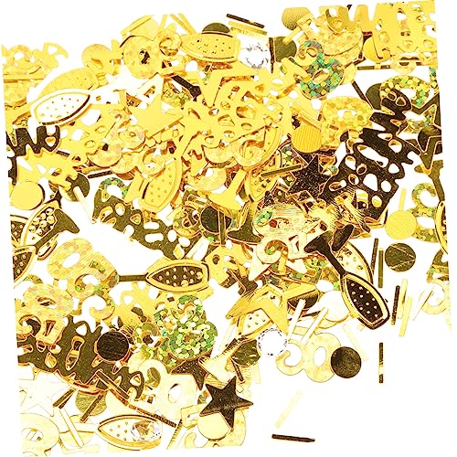 FOYTOKI 3er Set Glitzerndes Konfetti Für Die 50 Hochzeitsfeier Happy Anniversary Tischdeko Mit Goldenen Pailletten Und Sternen Für Jubiläumsfeiern Und Partys von FOYTOKI