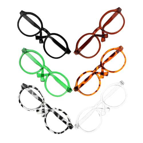 FOYTOKI 6St Puppenbrille Kostümzubehör für Minipuppen Katzen-Sonnenbrille Puppe Verkleidet Brille Puppenmode Miniaturbrillen Puppenstil Brillenrequisiten zum Anziehen Puppenzubehör Plastik von FOYTOKI