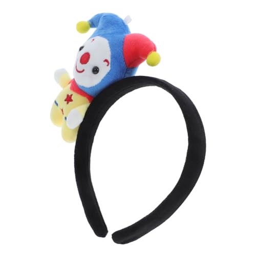 FOYTOKI Clown-stirnband Clown-zubehör Clownhüte Regenbogen-stirnband Mützen Clown-kostüm Clown Perücke Clown Elemente Haarband Kreatives Clown-haarband Süßes Clownkostüm Stoff von FOYTOKI