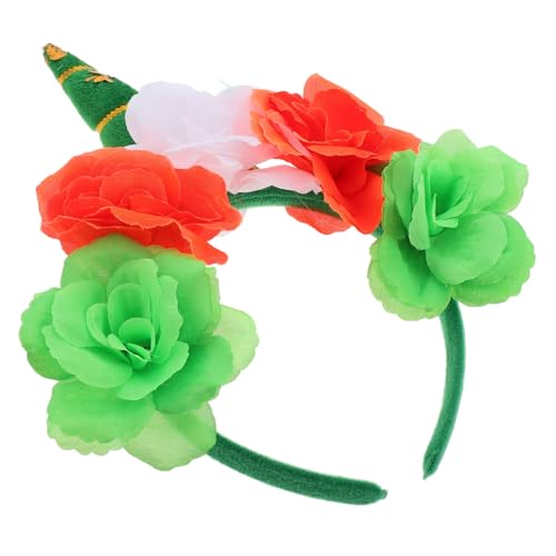 FOYTOKI Einhorn Stirnband Für Damen Und Mädchen Zum St Patrick'S Day Und Geburtstagsfeiern Blumenstirnband Einhorn Kostümzubehör von FOYTOKI