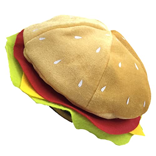 FOYTOKI Entzückender Cartoon Burger Hut Für Partys Lustiger Kopfschmuck Für Aufführungen Und Veranstaltungen Ideal Originelle Requisite Für Burger Themenfeiern von FOYTOKI