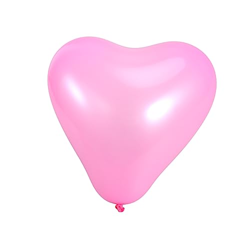 FOYTOKI Herzform Latexballons Dicke Dekorationsballons Pink Für Partys Geburtstage Und Hochzeitsfeiern von FOYTOKI