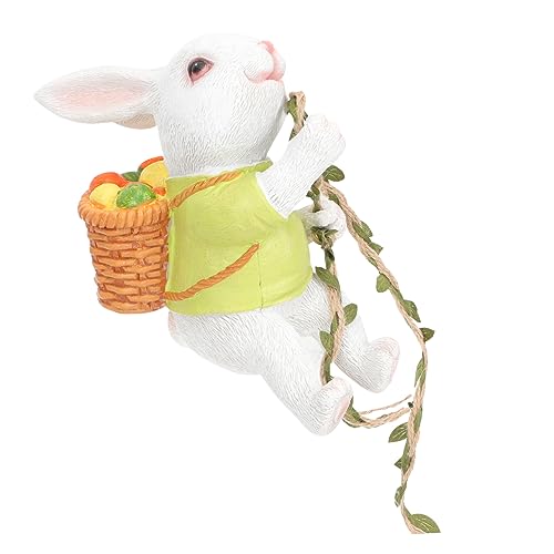 FOYTOKI Kleine Osterhase Figur Aus Resin üße Häschen Deko Für Zuhause Balkon Oder Garten Ideal Als Österlicher Blickfang Und Liebevolle Wohnaccessoires von FOYTOKI