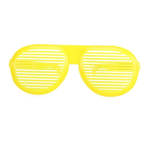 FOYTOKI Lustige Übergroße Shutter Shading Brille Gelb Modische Partybrille Für Club Auftritte Und Besondere Anlässe Ideal Für Mottopartys Und Events von FOYTOKI