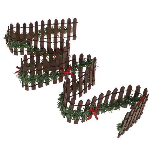 FOYTOKI Weihnachtsgartenzaun Kleiner Zaun Herbstdeko Für Küche Zaundeko Miniatur Gartenzaun Holzgartenzaun Minizaun Für Gartenzaun Ornament Miniaturzaun Holzkaffee von FOYTOKI