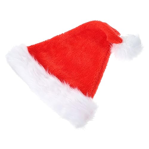 FOYTOKI Weihnachtsmütze aus Plüsch für Erwachsene Weihnachtsmütze Weihnachtsdekor festliches Weihnachtsaccessoire von FOYTOKI