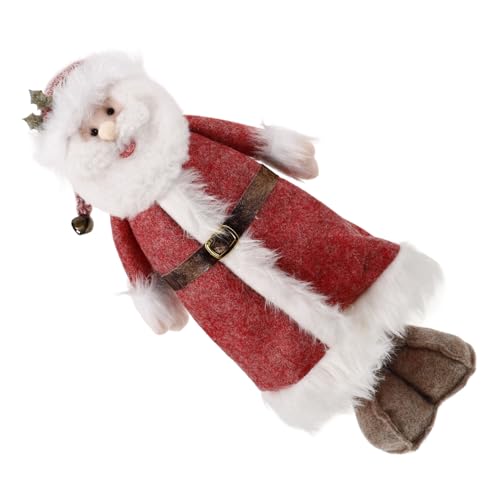 FOYTOKI Weihnachtspuppe Festliches Spielzeugfigur Weihnachtsmann-Puppe weihnachtsfiguren Dekorationen Dekoration für Weihnachtsfeiern weihnachtsmann Figur PP Baumwolle rot von FOYTOKI