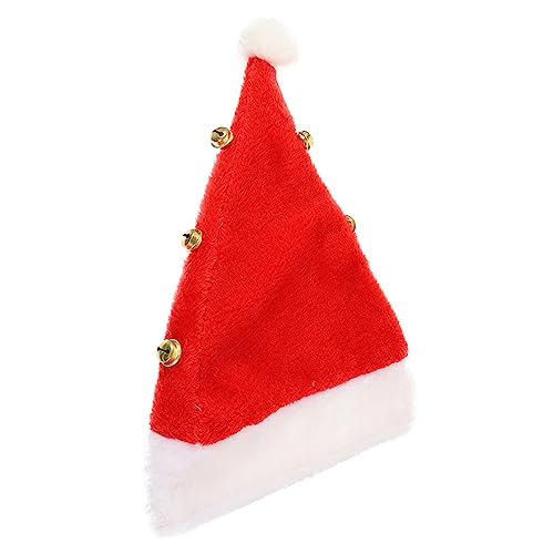 FOYTOKI Weihnachtsmütze Plüsch Weihnachtlicher Üsch Weihnachtsmann Hut Mit Glöckchen Leichter Weihnachts Haarschmuck Für Festliche Cosplay Outfits Und Weihnachtsfeiern Ideal Als Weihnachtsmütze Für von FOYTOKI