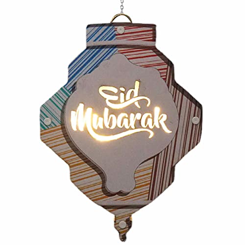 FPVPRO Lichter für Eid-Dekor, handgefertigte Eid-Dekor-Lichter, Ornamente, batteriebetriebene dekorative Lampe für Partyzubehör, Wand, Schlafzimmer, Urlaub, Fenster von FPVPRO